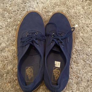 Navy blue and brown suede Van shoes Good condition worn once